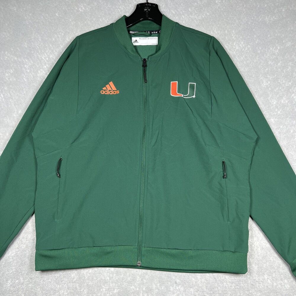 Miami Hurricanes Adidas Primegreen Full Zip Jacket Women's Size: XLT